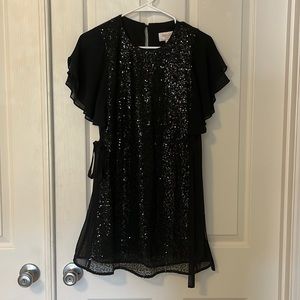 Laundry by Shelli Segal 0P black sequin dress
